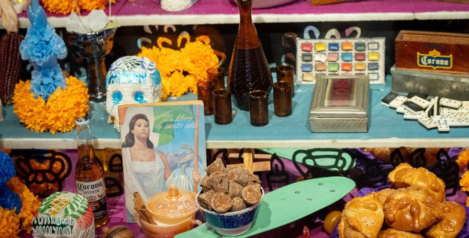 Detalle del altar de muertos de Fundación Casa de México en España 2024