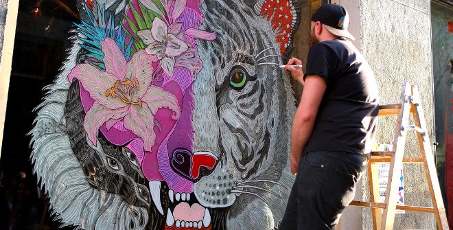 Arte urbano en Madrid - Pinta Malasana