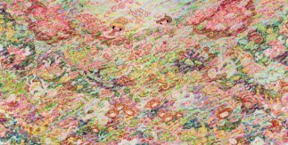 Ayako Rokkaku. Paraíso, 2025. Acrílico sobre lienzo. 300 x 600 cm. © Colección Blanca y Borja Thyssen-Bornemisza