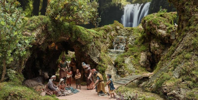 Belén de la Real Casa de Correos de la Comunidad de Madrid inspirado en el pueblo marroquí de Ait Ben Haddou, Patrimonio de la Humanidad. Navidad 2024