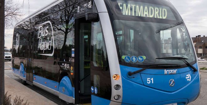 Bus rapid. EMT Madrid. Cero emisiones y con prioridad semafórica