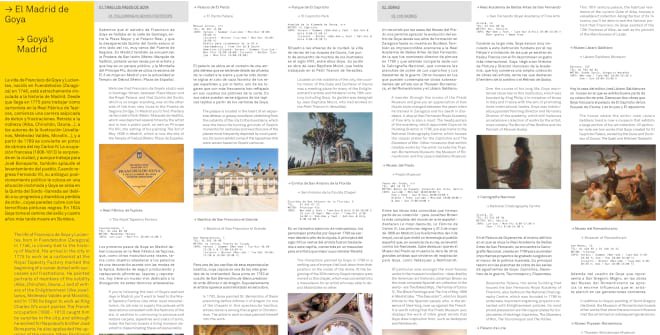 Folleto El Madrid de Goya (noviembre 2019)