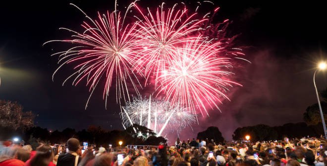 Fuegos artificiales para cerrar las Fiestas de San Isidro 2025