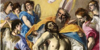 La Trinidad. El Greco. 1577 - 1579. Óleo sobre lienzo, 300 x 179 cm. Museo Nacional del Prado de Madrid