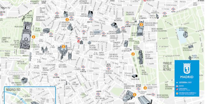 Mapa turístico Madrid