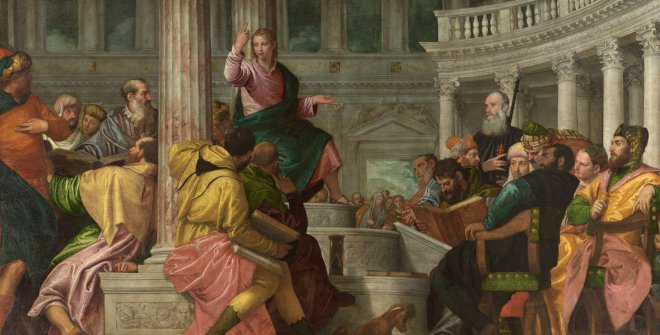 Veronés. La disputa con los doctores en el templo. Hacia 1560. Óleo sobre lienzo. Madrid, Museo Nacional del Prado