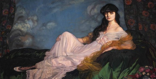 Ignacio Zuloaga. Retrato de la condesa Mathieu de Noailles, 1913. Óleo sobre lienzo, 152 × 195,5 cm. Bilbao, Museo de Bellas Artes, donación de don Ramón de la Sota y Llano, 1919 © Arte Ederren Bilboko Museoa – Museo de Bellas Artes de Bilbao