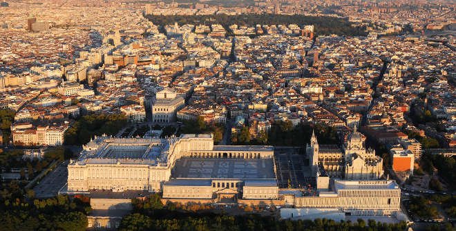 Vista aérea Palacio Real © Patrimonio Nacional