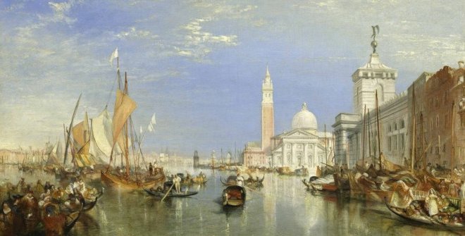 Joseph M. W. Turner. La Dogana y San Giorgio Maggiore, 1834. Óleo sobre lienzo, 91,5 × 122 cm. Washington, National Gallery of Art, Widener Collection © National Gallery of Art, Washington