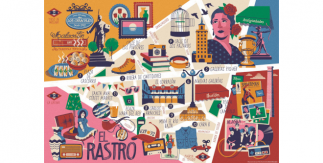 Mapa cultural ilustrado El Rastro (PDF). Ilustraciones: Daniel Diosdado